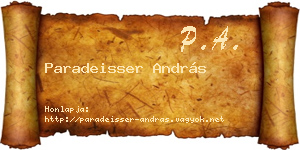 Paradeisser András névjegykártya